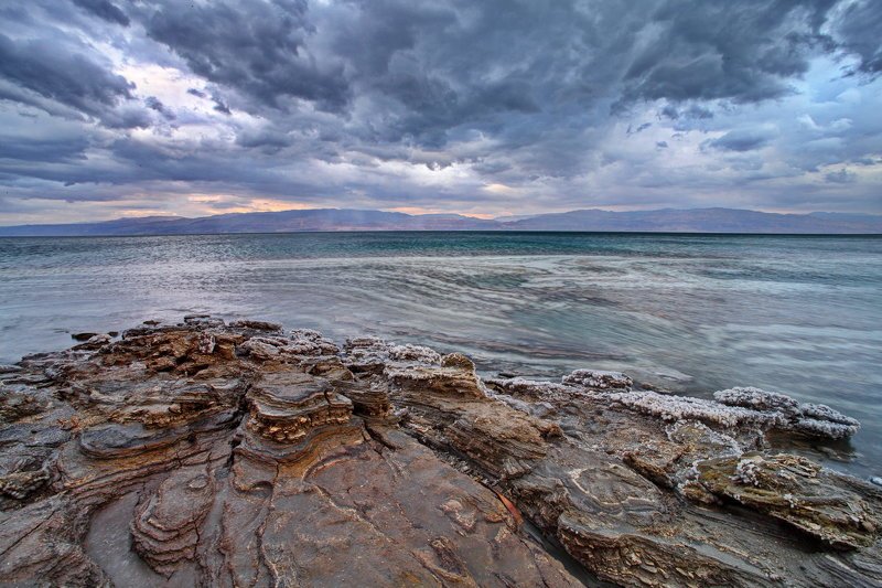 мертвое, море, небо, пейзаж, соль, dead sea, yām ha-melaḥ, стихии 4 стихии фото превью