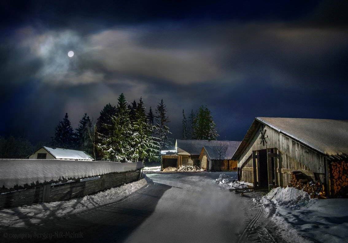 беларусь, звезды, зима, луна, мороз, ночь, снег, замок, гольшаны, вечера-на-хуторе, озерцо, логойск, дудутки, Melnik-oy Serg-N-