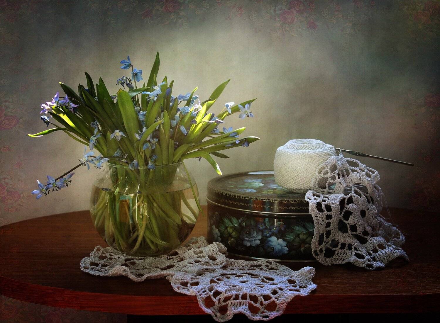 натюрморт, весна, подснежники, цветы, рукоделие, Ковалева Светлана