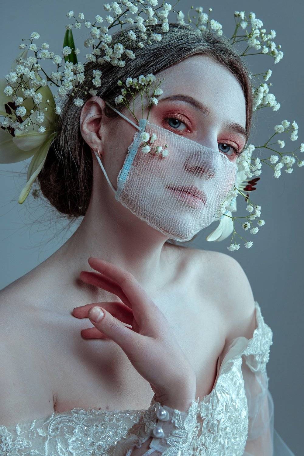 Девушка, covid-19, цветы, бумага, Маркова Вика