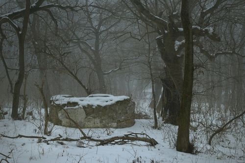 Больничный двор,зима
