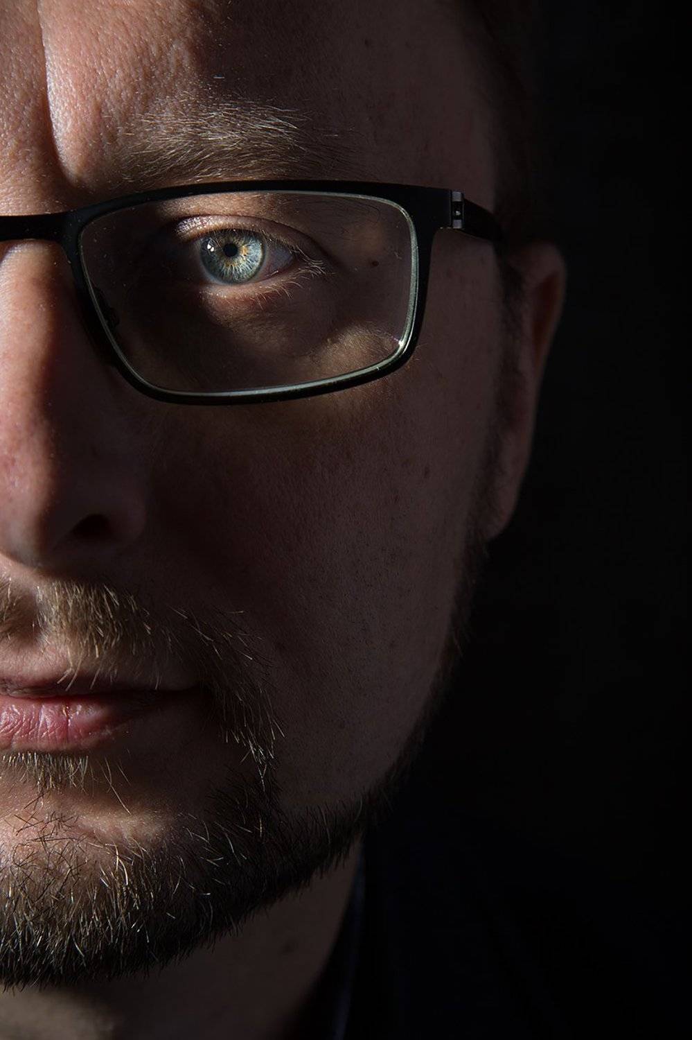 мужчина, левая часть лица, глаз, портрет, красивый, борода, Дарья Комарова