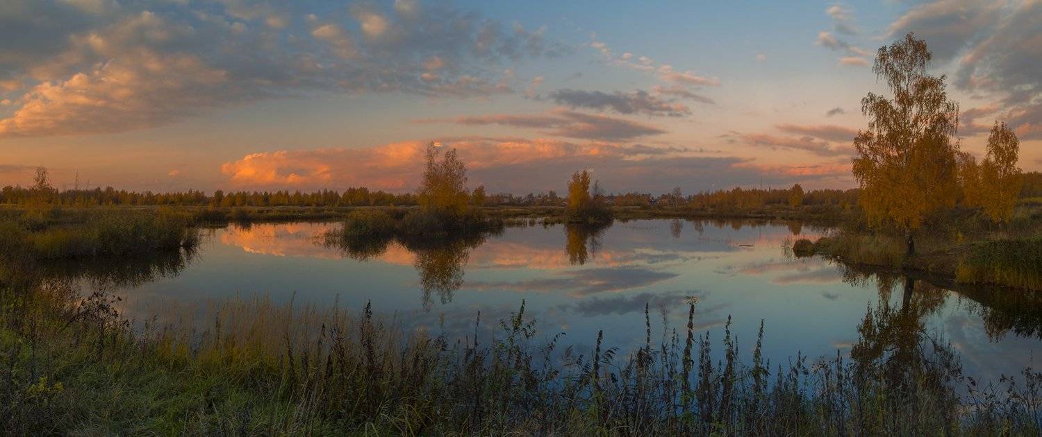 осень,пейзаж,вечер,кострома, Елена Рубинская