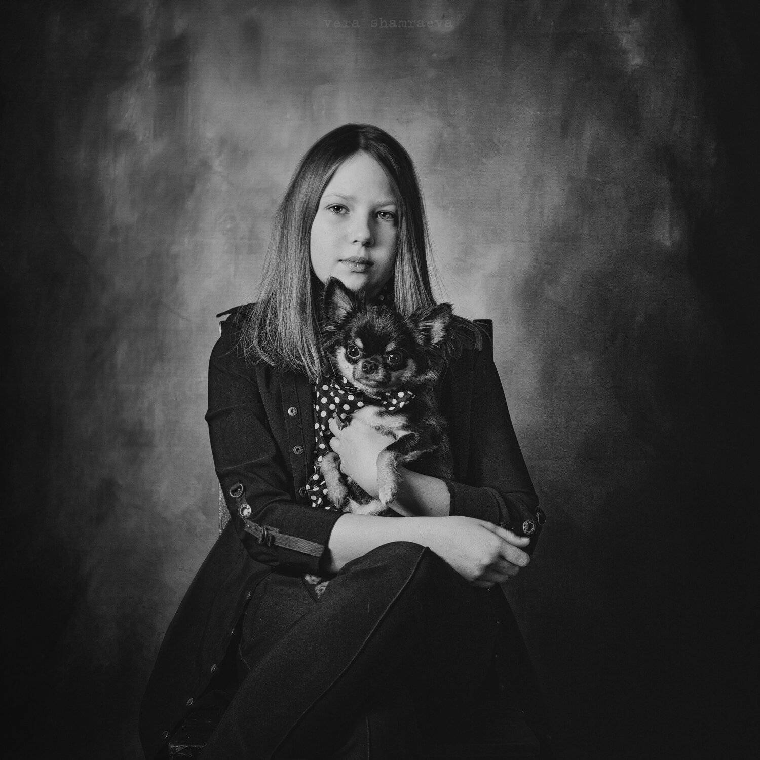 чихуа хуа чернобелая фотография детское фото, Вера Шамраева