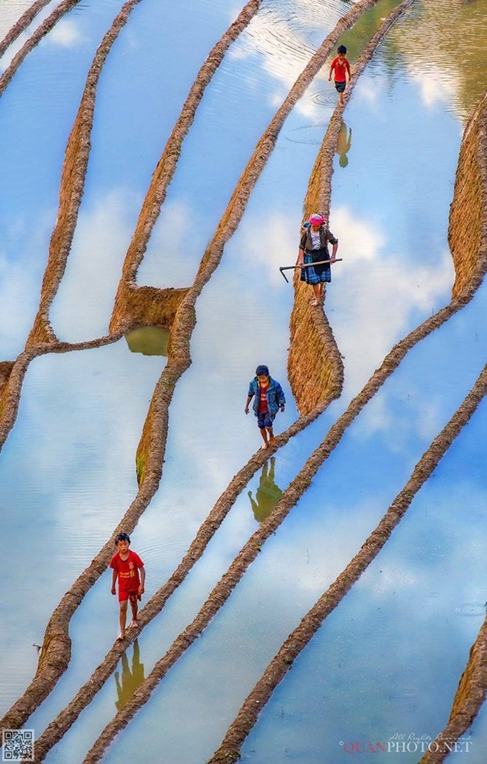 quanphoto, landscape, people, travel, reflections, rural, terraces, farmland, agriculture, highland, vietnam, quanphoto