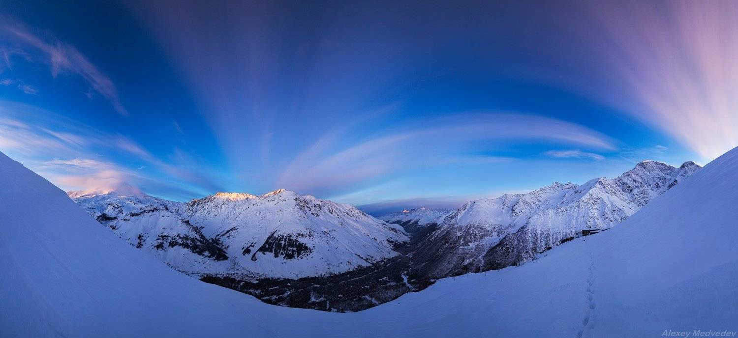 Кавказ, Приэльбрусье, терскол, эльбрус, чегет, донгузорун, панорама, баксанское ущелье, Алексей Медведев