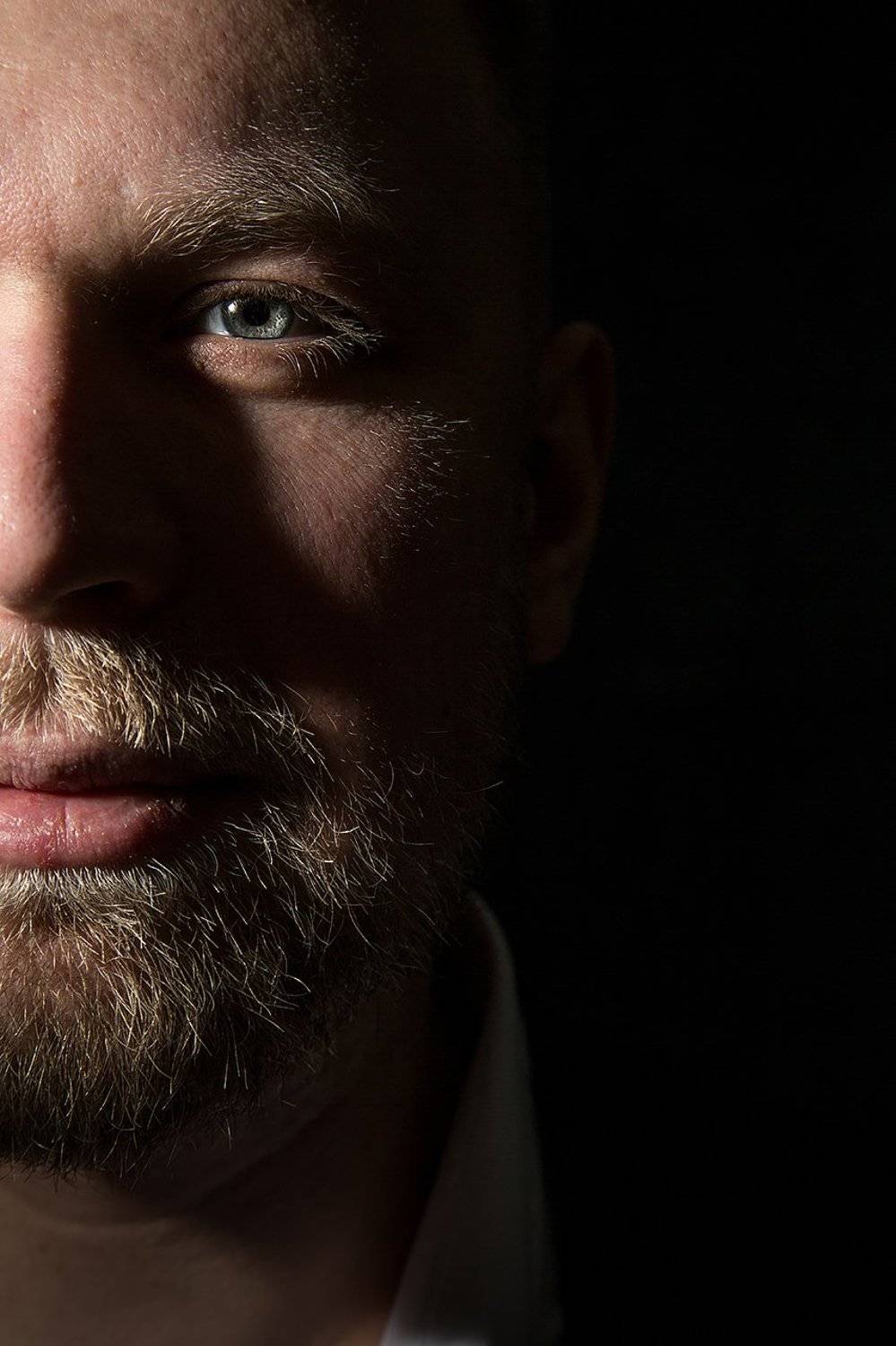 мужчина, левая часть лица, глаз, портрет, красивый, борода, Дарья Комарова