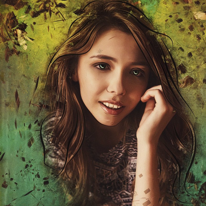 арт-портрет по фото из инстаграма фото превью