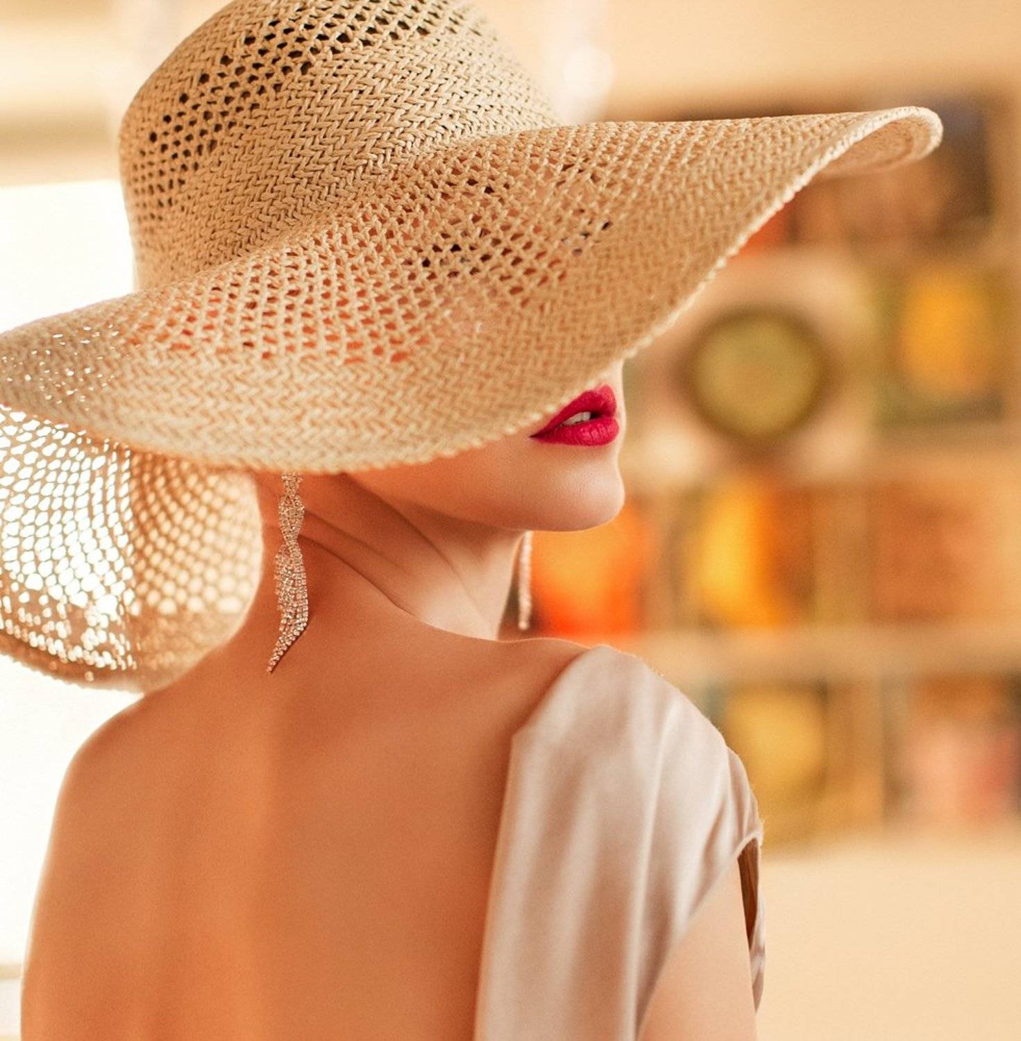 девушка, портрет, шляпа, губы, Анастасия Кушнырь