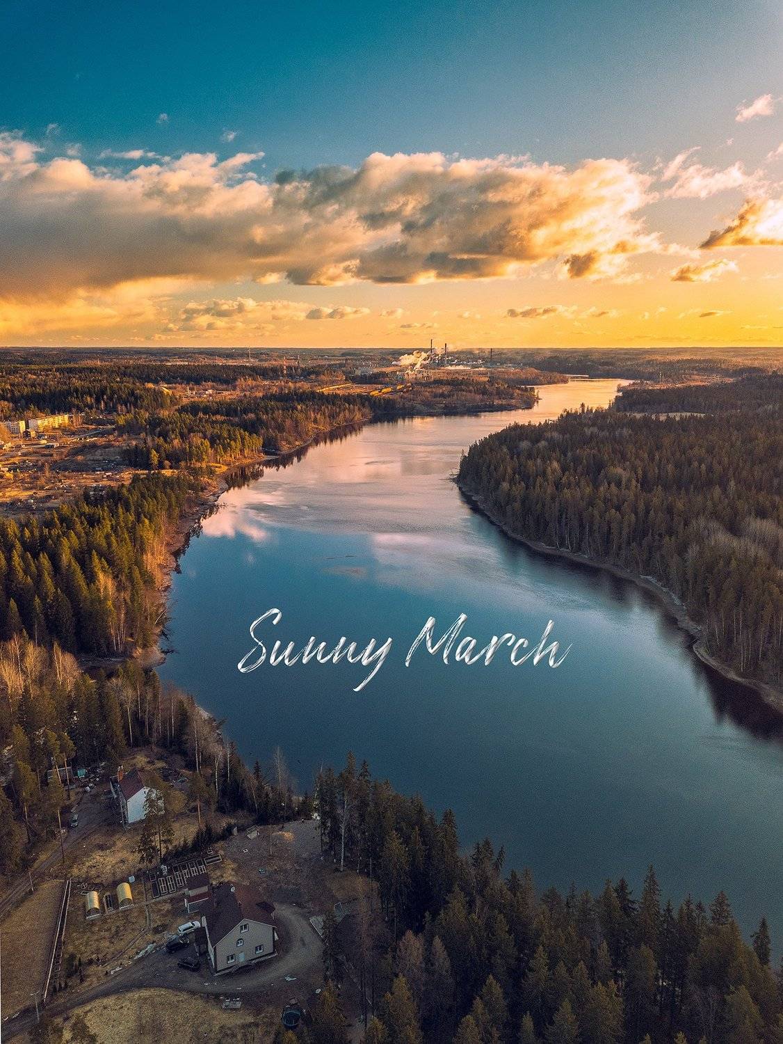 ленинградская область_выборгский район_река вуокса_закат_март_лес_предкарантин, Павел Жданов