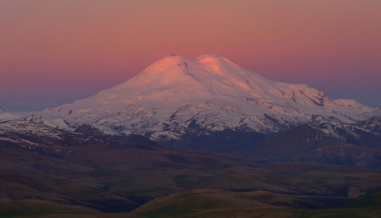 горы кавказ рассвет эльбрус, Александр Жарников
