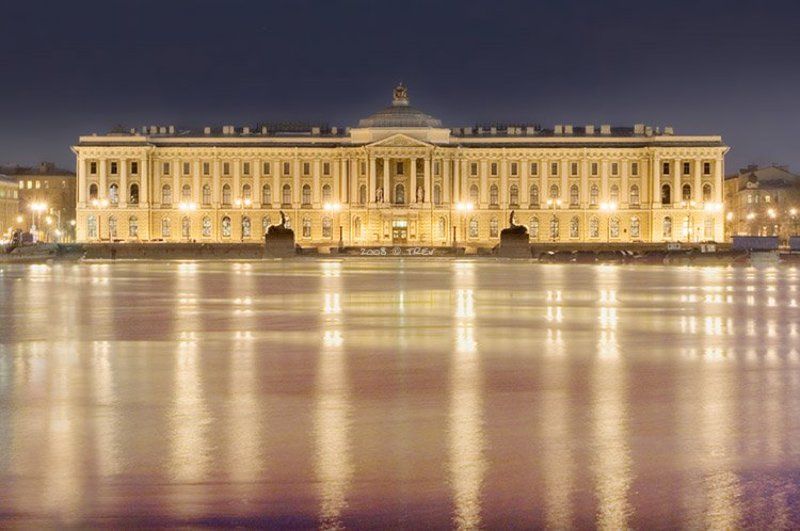 петербург, ночь академия художеств фото превью