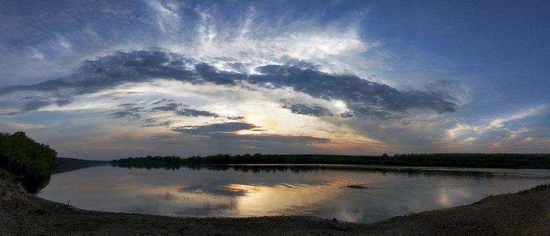 закат, ока Закат на Оке фото превью