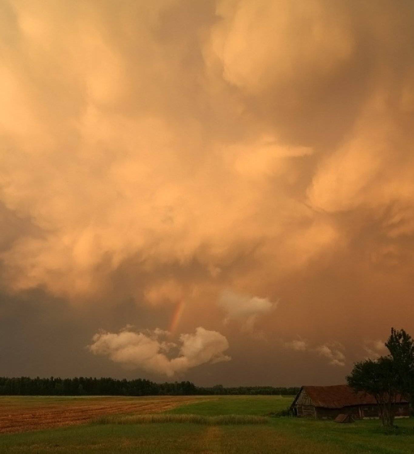 грозовые тучи, радуга, Сергей Марискин