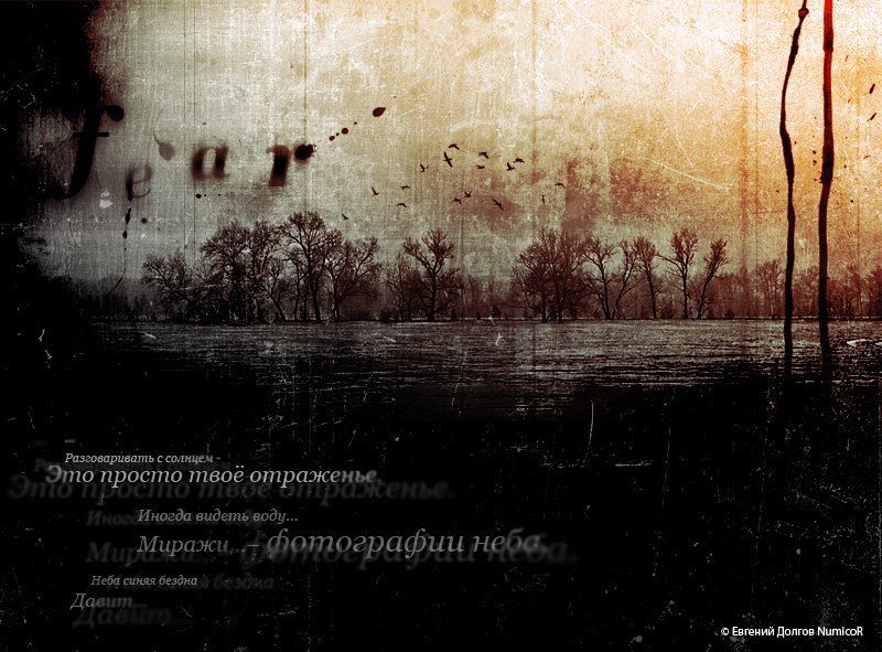 зима, птици, снег, деревья, поле страх одиночества... фото превью