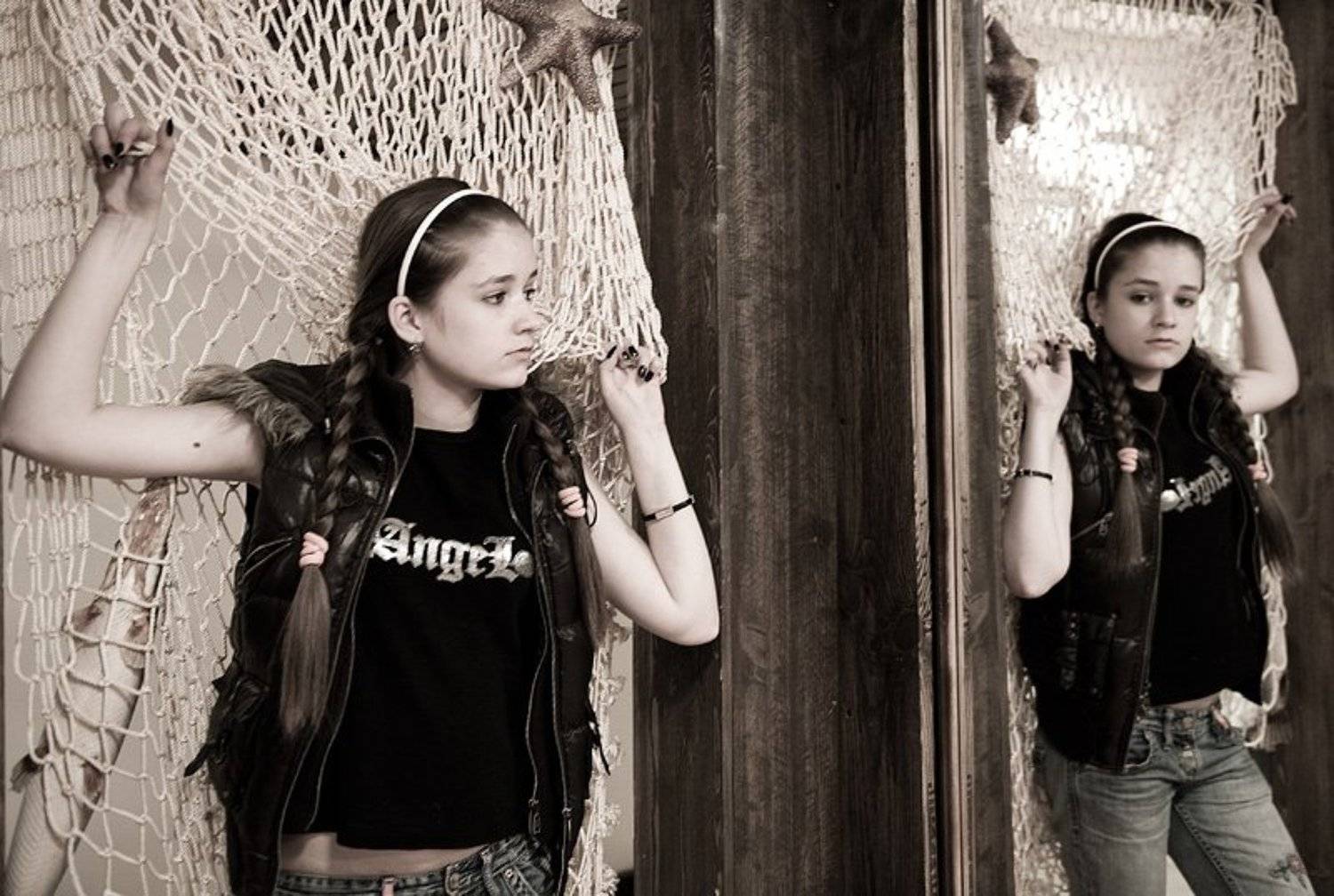 девушка,сеть,зеркало, Ольга Новикова