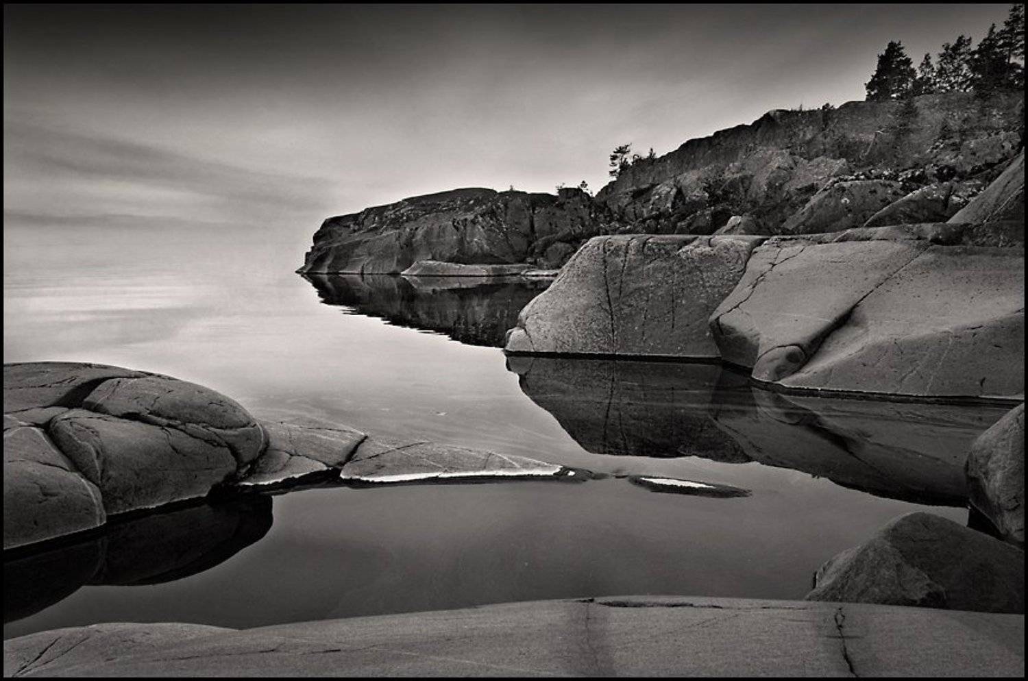гладь, озеро, север, камни, Salamander