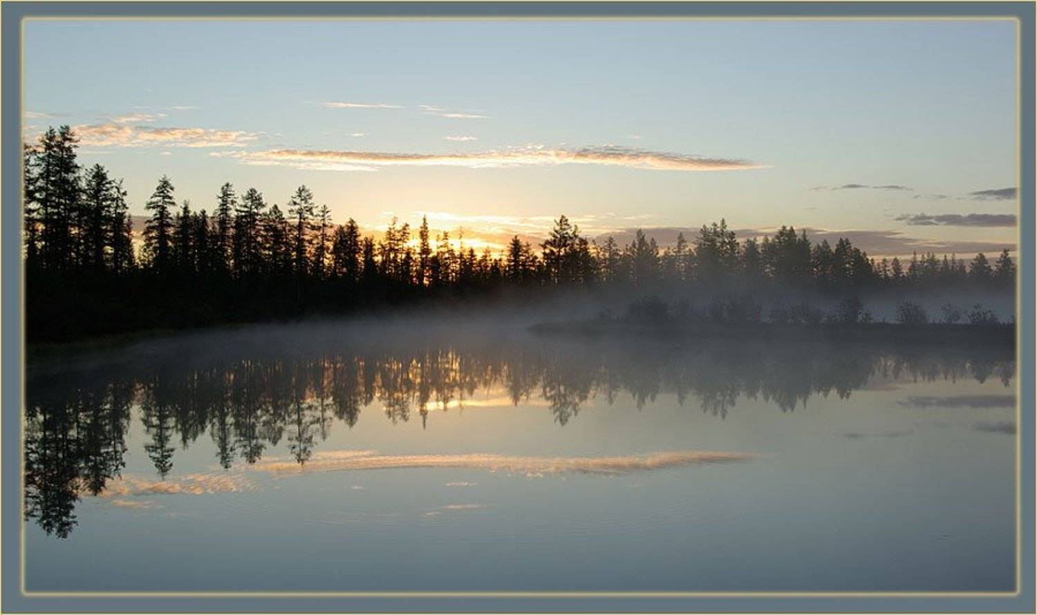 утро,река, Солодухин Виктор