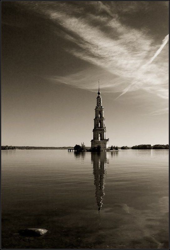 калязин, волга, рассвет, колокольня, небо Плывущая на волнах фото превью