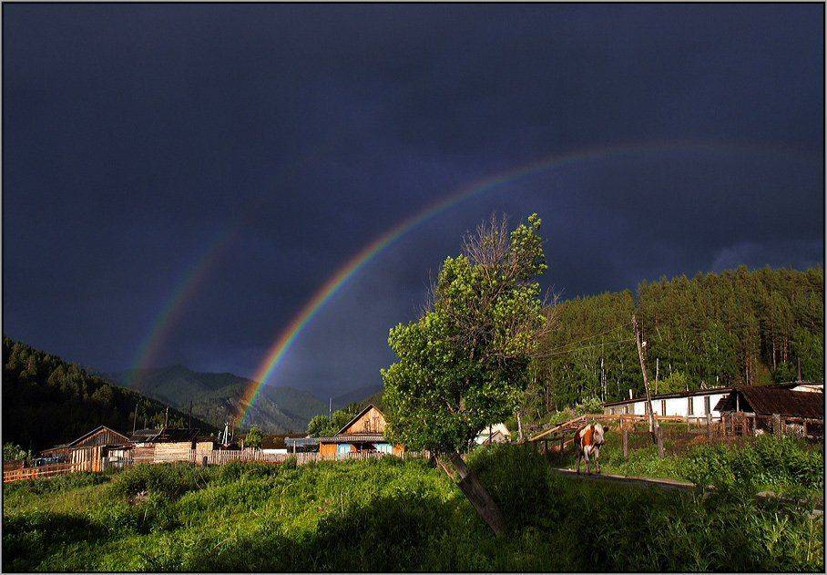 алтай, горы, горный алтай, радуга, элекмонар, деревня, аня графова, Аня Графова