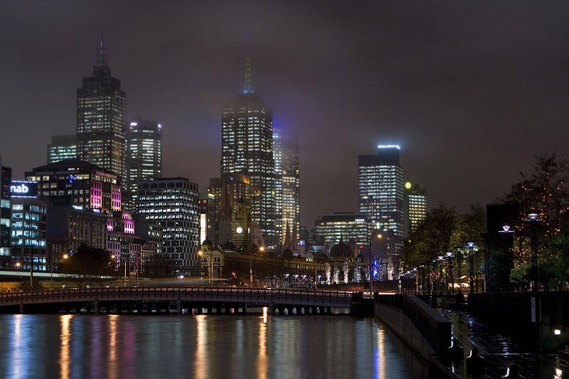 melbourne, australia, sunset, cityscape, southbank Melbourne, Southbank фото превью