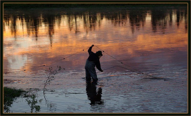 река,утро,рыбак Утро рыбака фото превью