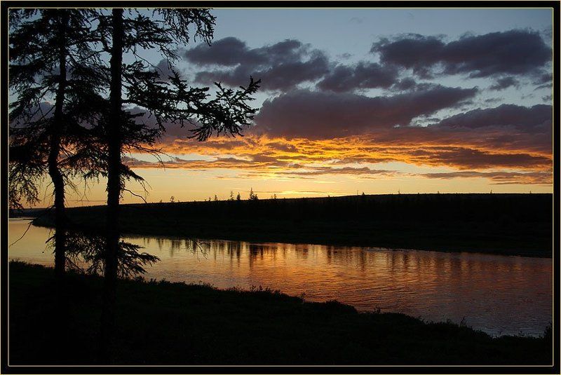 заря,река Якутские зори фото превью