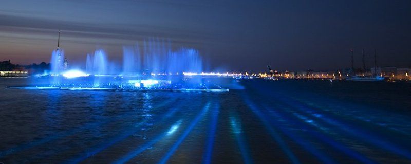 алые паруса,нева,свет,прожекторы,санкт-петербург,петропавловка Синяя ночь фото превью