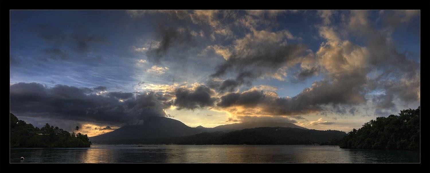 индонезия, сулавеси, вулканы, закат, извержение, Torchuck