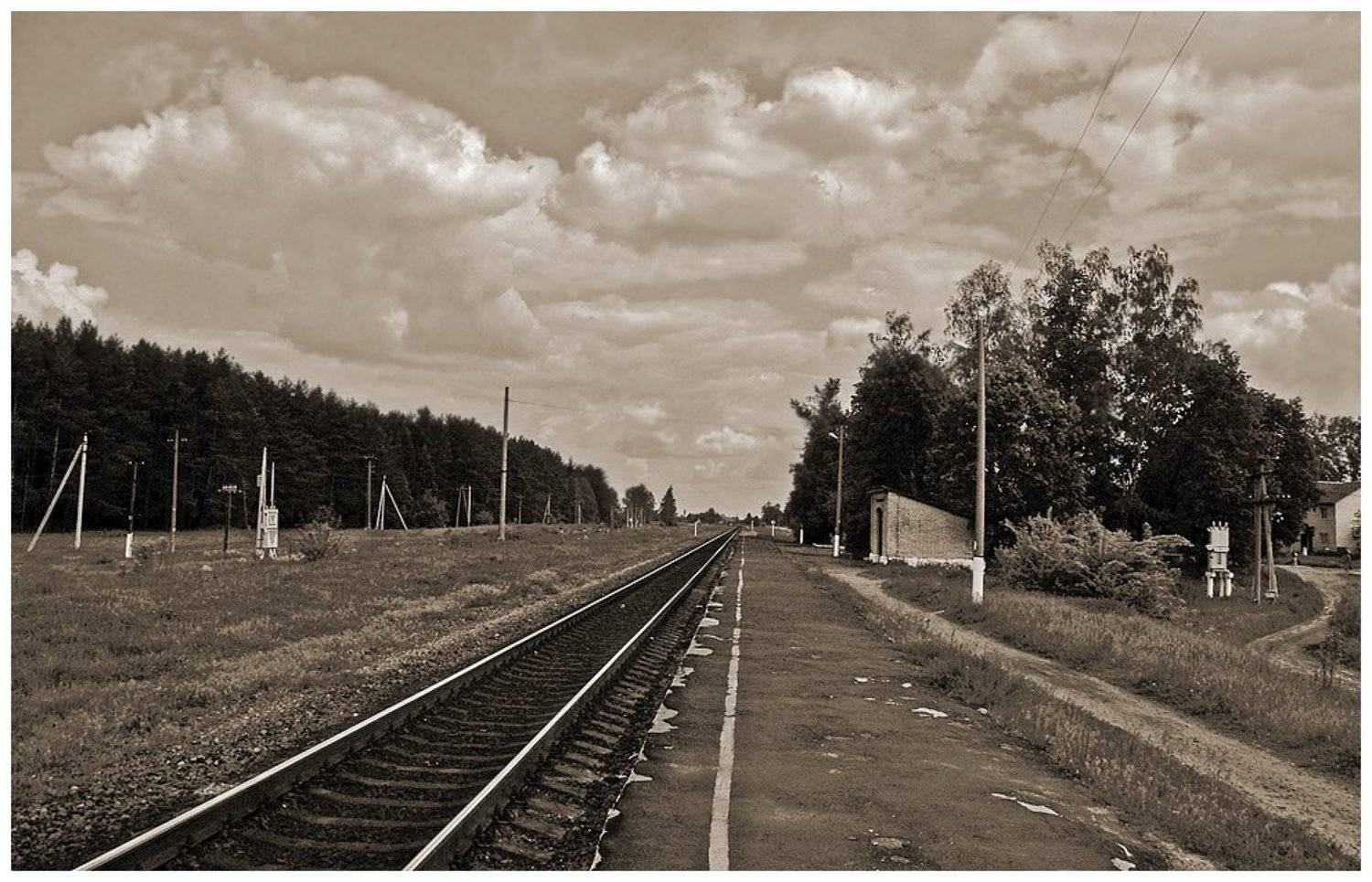 жд полустанок пейзаж, Александр Абалихин