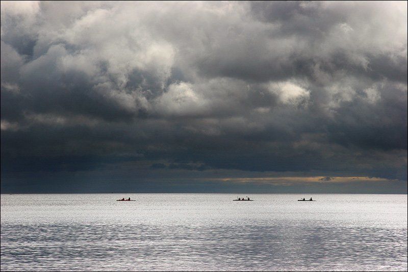 поход, ладога, ладожское, озеро, вода, отражение, рябь, облако, туча, гроза, байдарка, путешествие, dyadyavasya В Ладогу после грозы фото превью