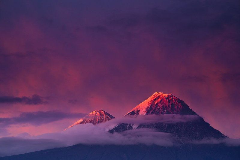 камчатка, kamchatka ~ Извержение заката ~ фото превью