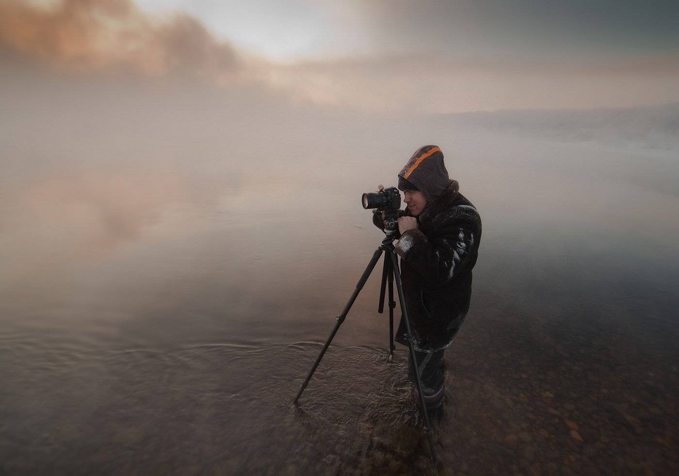 фотограф, река, ангара, backstage, Алексей Трофимов