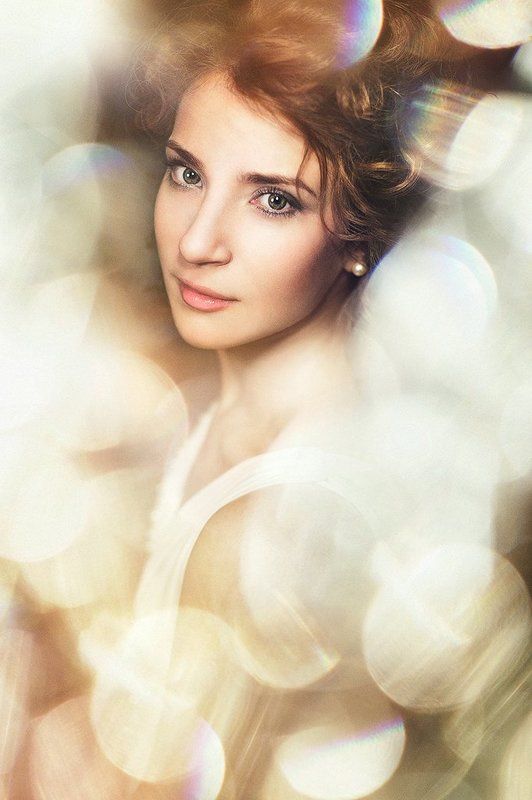 портрет, девушка, старое, блики, боке *** фото превью