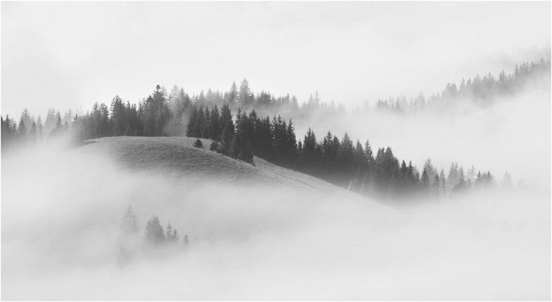 В облаках... (ч/б) фото превью