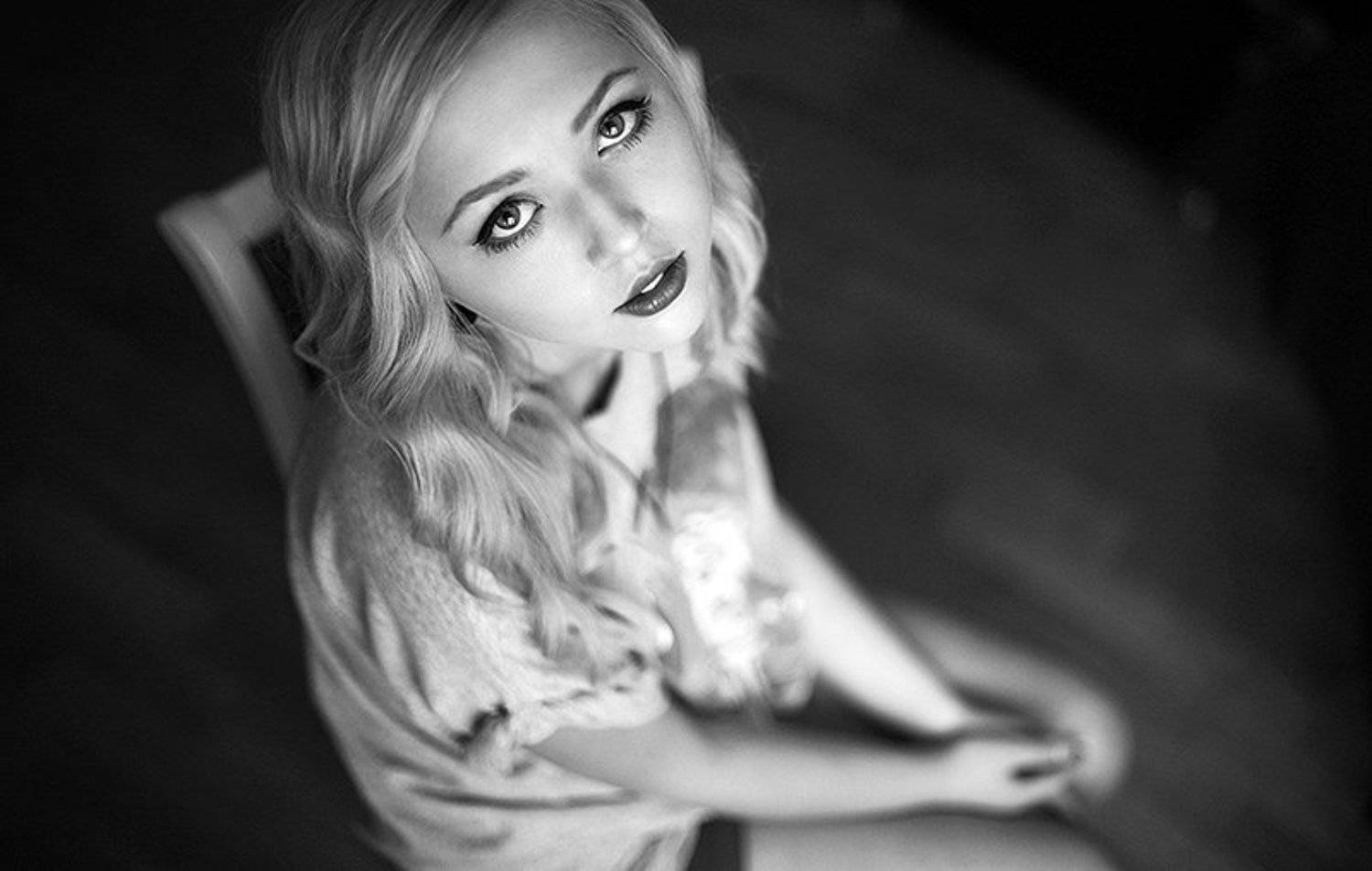 девушка, чб, цифра, Germanovich Vladimir