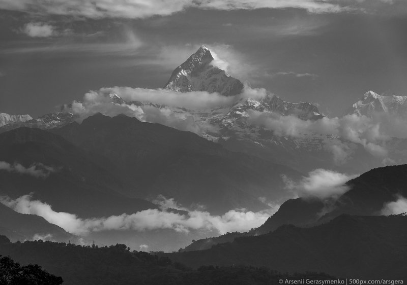 nature background, fish tail, annapurna base camp, sunlight, ice, himalayan, buddhism, mountain climbing, landmark, viewpoint, panorama, mountains, base camp, summit, destination, mardi himal, morning, cloudy, landscape, travel, nepal, machapuchare, snow, Machapuchare or Fishtail sacred summit in the Himalayas фото превью