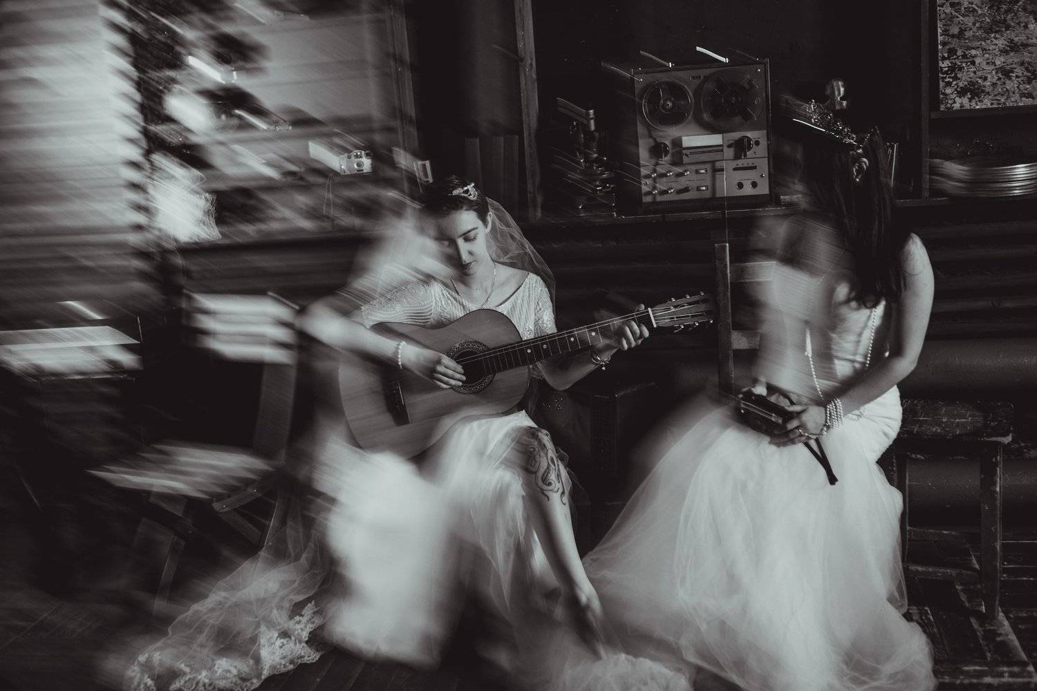 монохром, черно-белое фото, портрет, женский портрет, студия, свадебное фото, невесты, Анна Белова