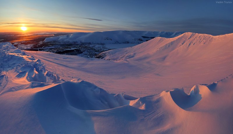 кольский, север, заполярье, хибины В последних лучах заката фото превью