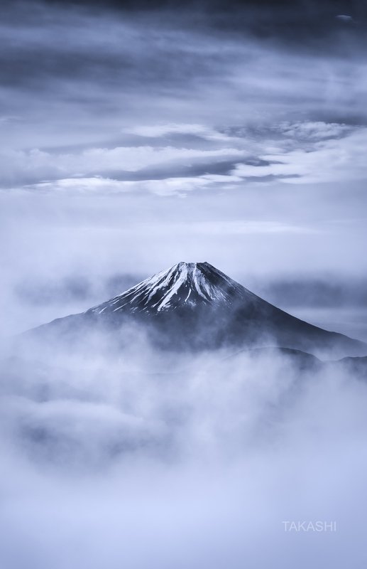 Fuji,Japan,mountain,fog,clouds, Fuji in clouds фото превью