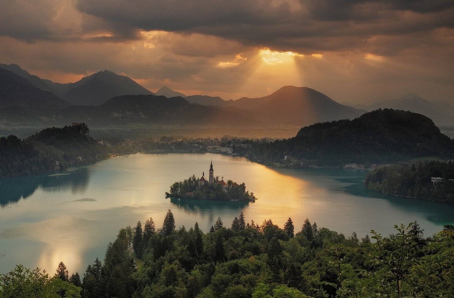 mountains, bled, slovenia, sunrise, landscape, nature, travel, summer, peak, clouds, Lazar Ioan Ovidiu