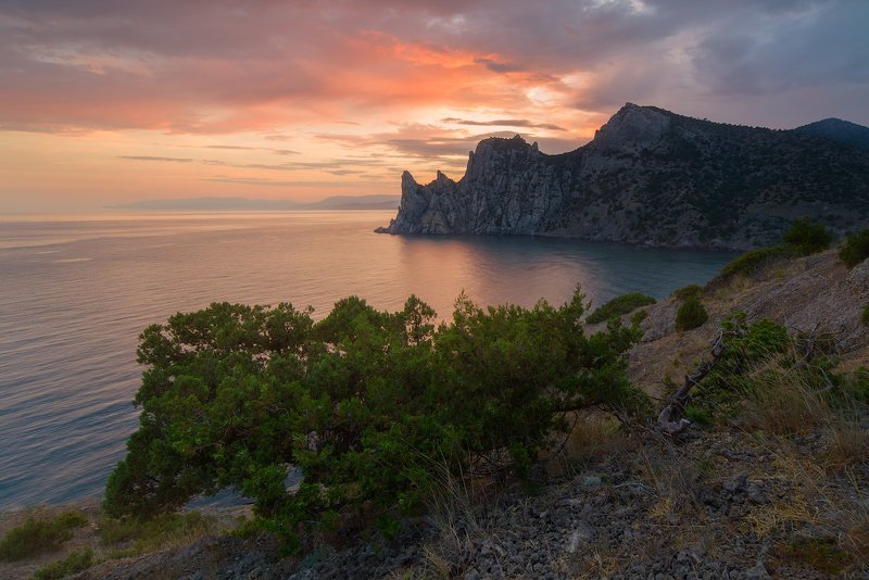 Evening colors of the sunset. фото превью