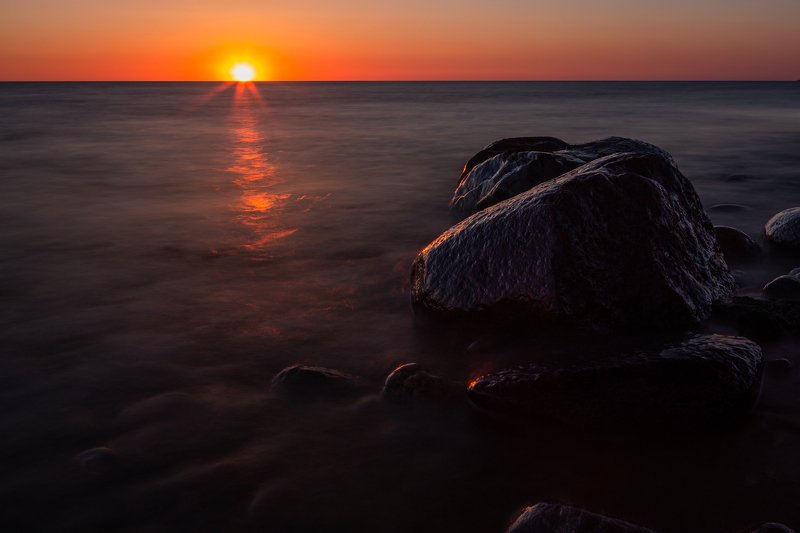 stone,sunset,sea,balticsea,latvia,longexposure,light,orange, Stoneguards фото превью
