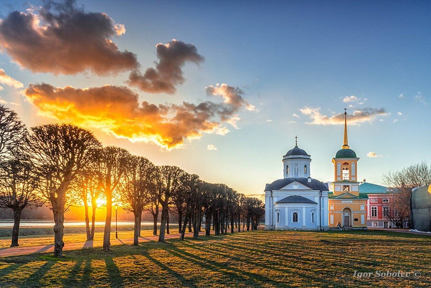 кусково, москва, закат, весна, Игорь Соболев