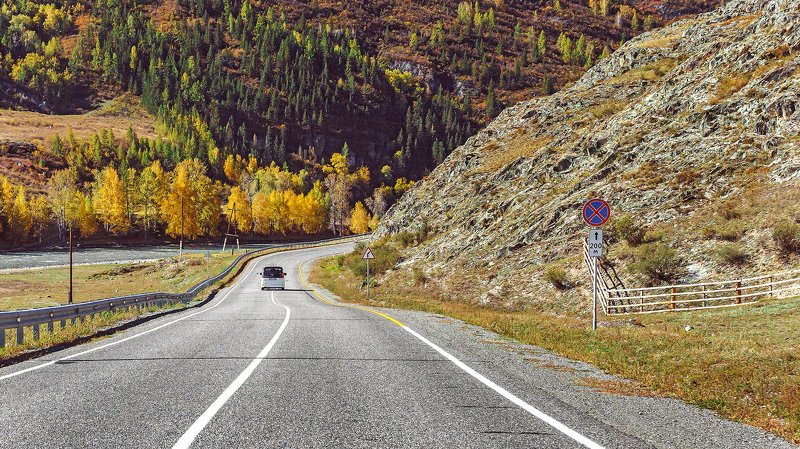 пейзаж, осень, горы, река, Горный Алтай  Осенний Горный Алтай.  фото превью
