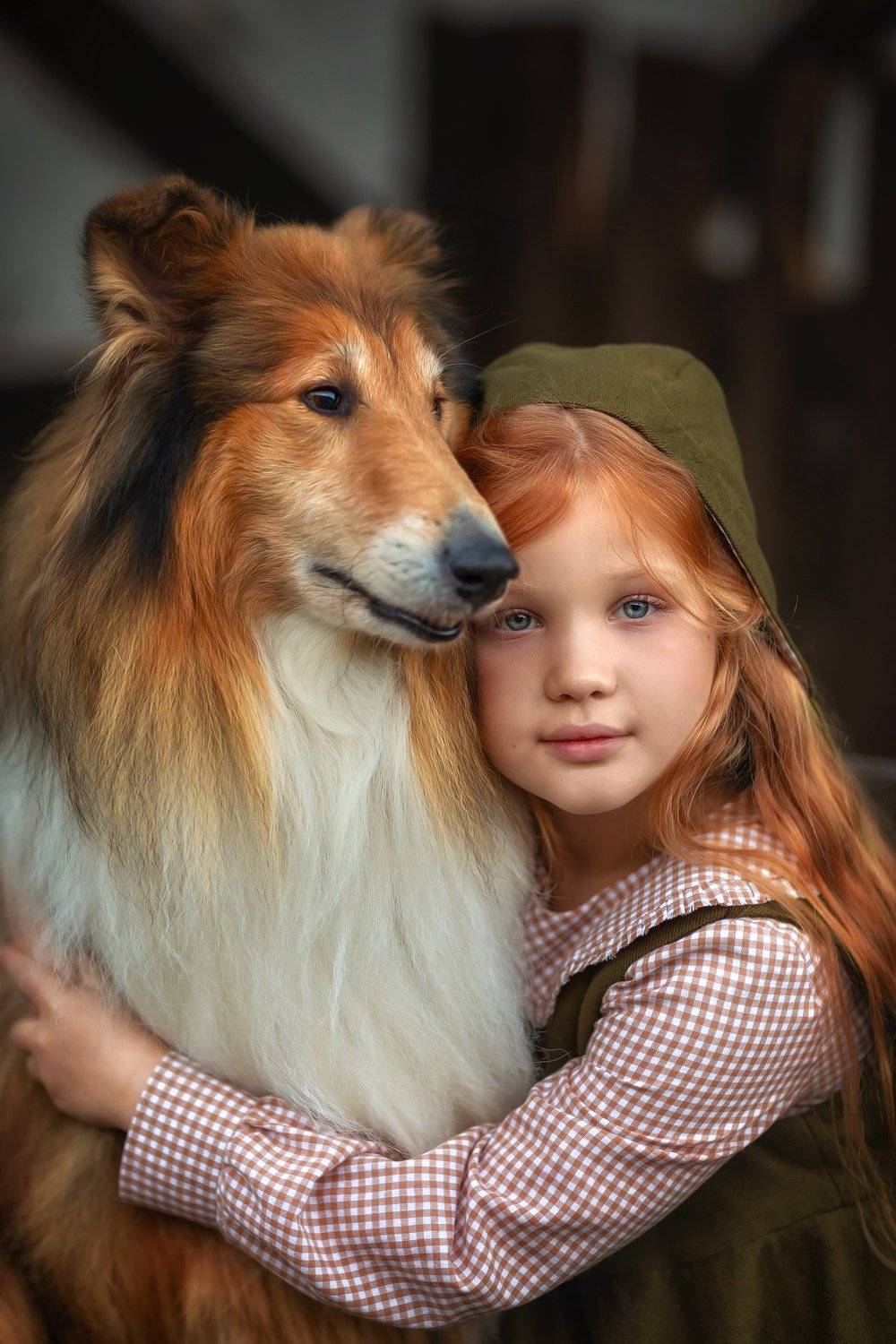 девоска, собака, рыжие, дружба, портрет, Татьяна Черкашина