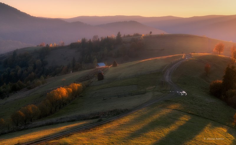 карпаты, осень, пейзаж, Вечер в Межгорье... фото превью