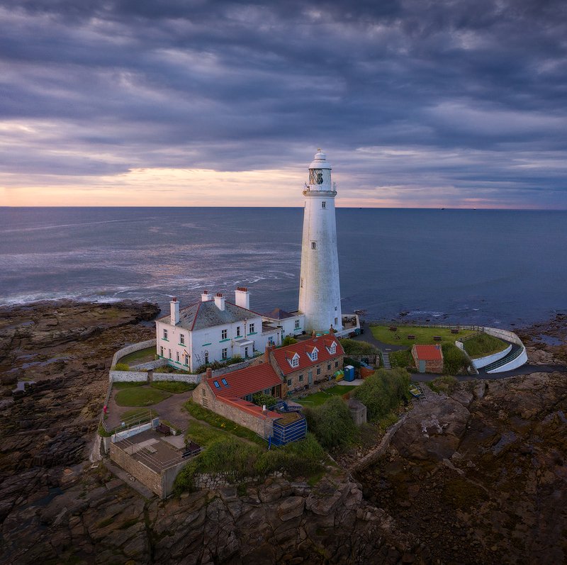 england, lighthouse, англия, маяк England. St Mary\'s Lighthouse фото превью