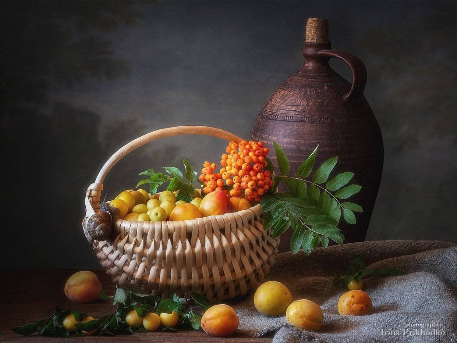 натюрморт, винтажный, ретро, фрукты, лето, урожай, Ирина Приходько