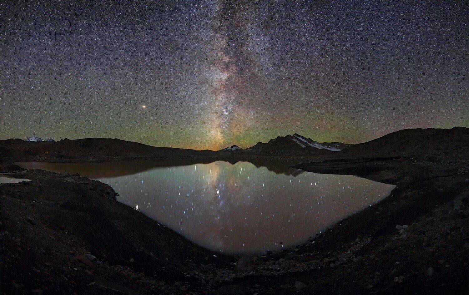 ночь большой тхач ночной пейзаж астрофотография звезды созвездия млечный путь ачешбоки, Михаил Рева